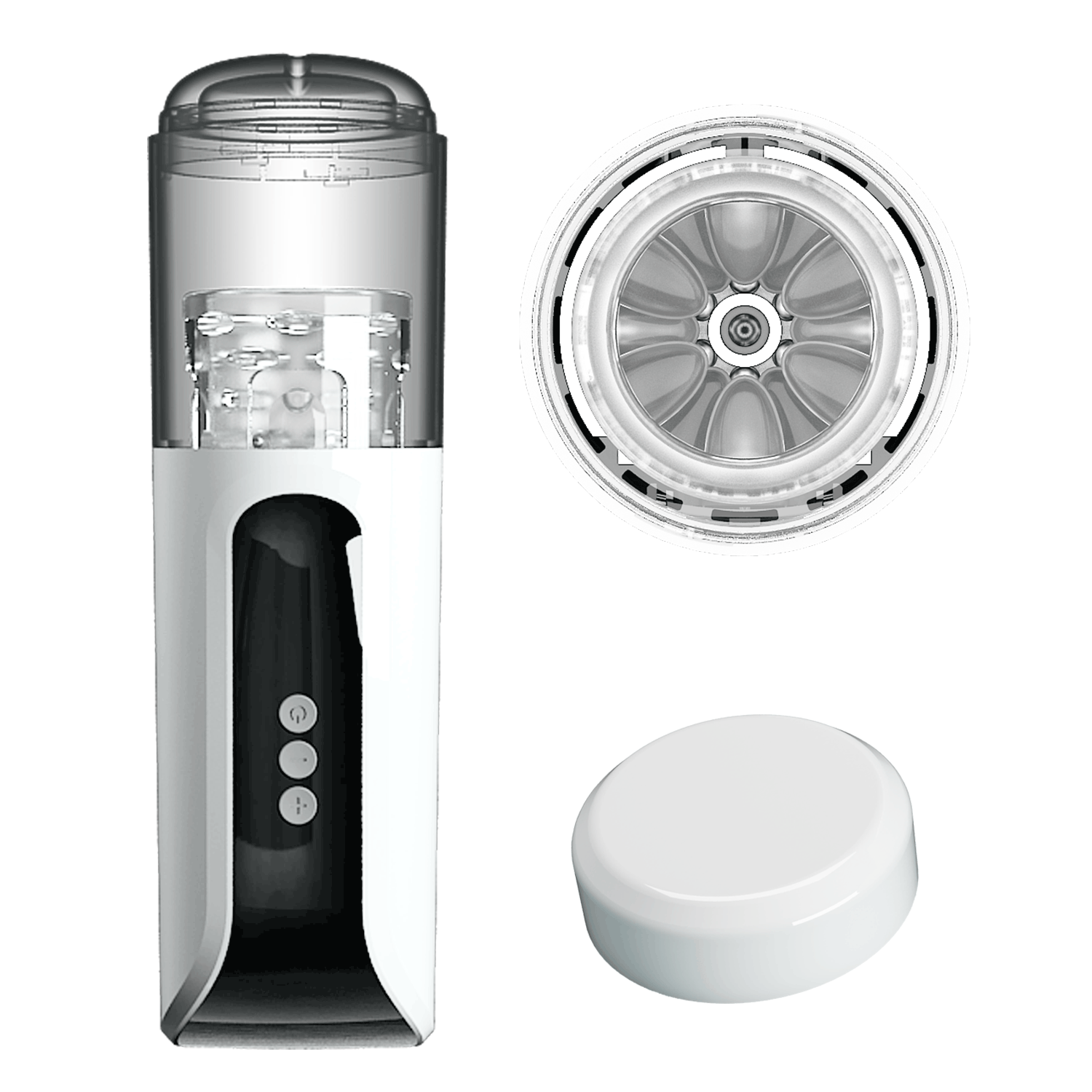 Мега мастурбатор с ротацией и возвратно-поступательными движениями "Pretty Love Kahleah" с наушниками 